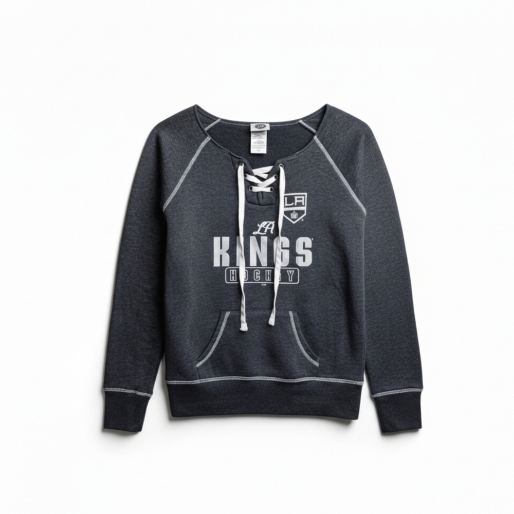 NHL Official Los Angeles Kings Lace-Up Hoodie Sweatshirt Small